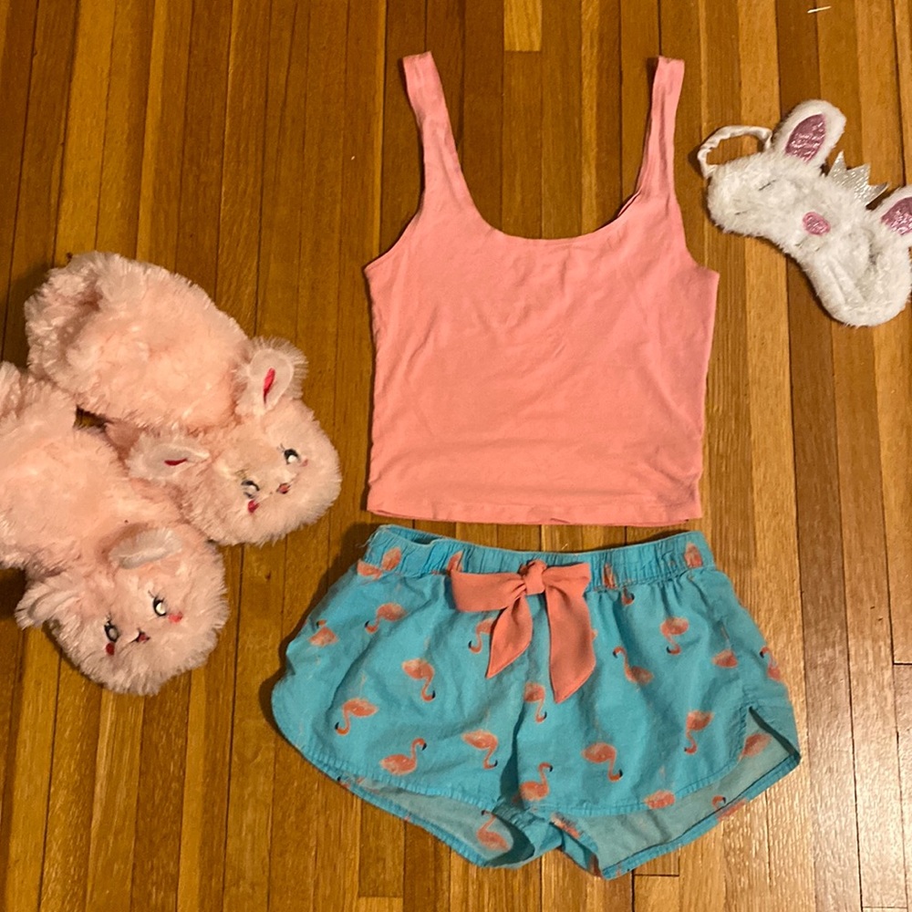 Aerie Flamingo Pajama Shorts